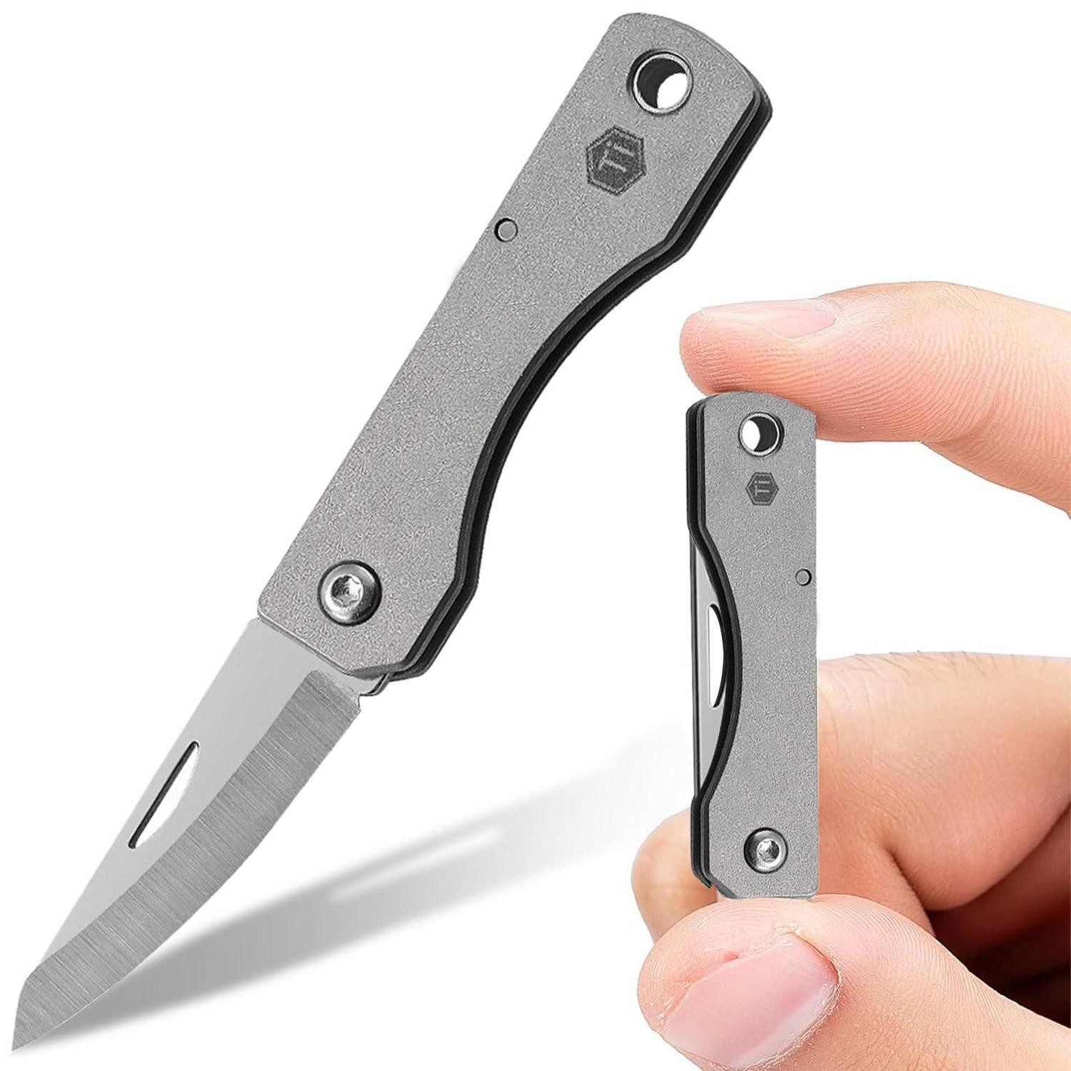 LuxusKollektion Taschenmesser Taschenmesser Titan Klappmesser Schlüsselanhänger, (1 St)