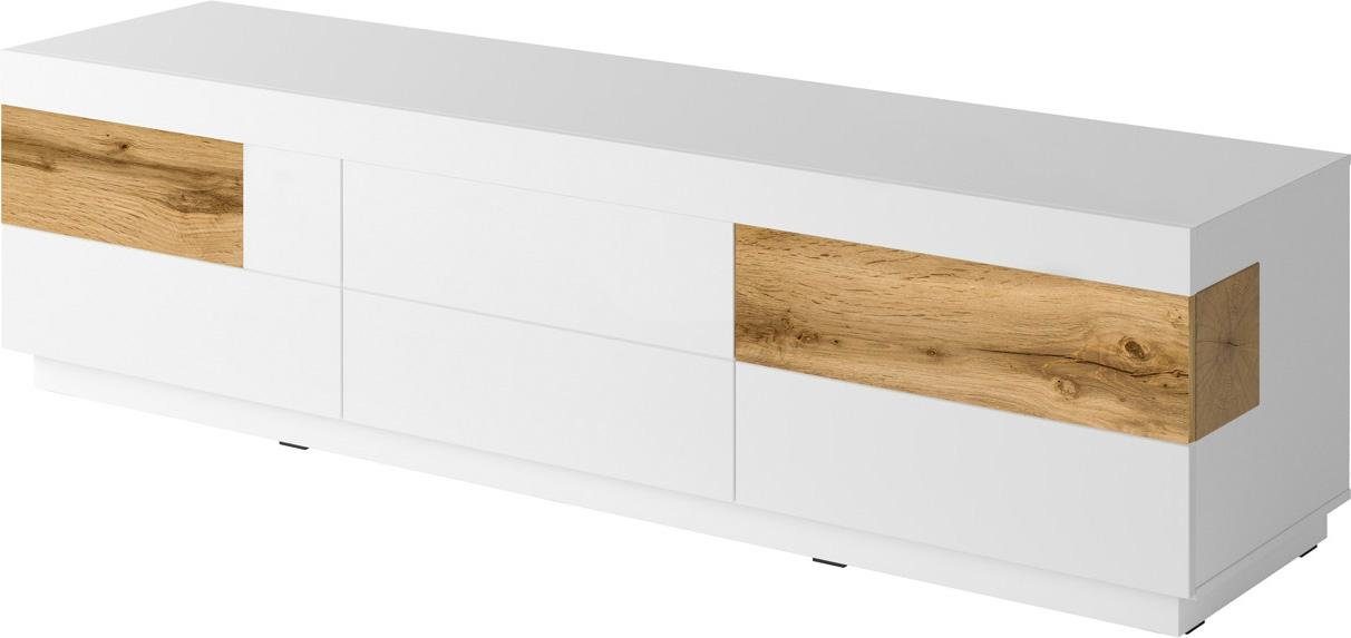 OTTO home Lowboard SILKE, Breite 206 cm, Hochglanzfronten