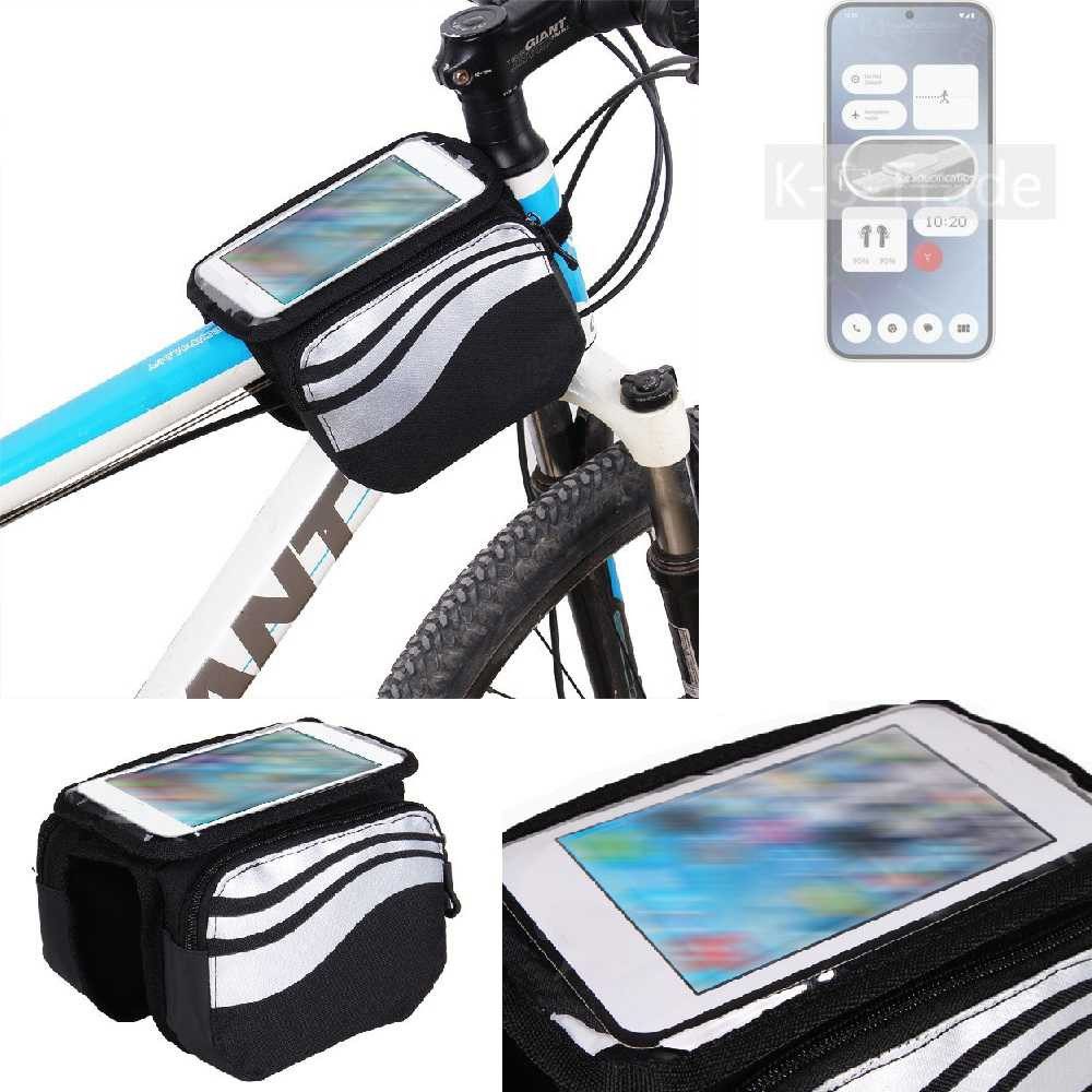 K-S-Trade Handyhülle für Nothing Phone (2a), Rahmentasche Fahrrad-Halterung Rahmenhalterung Fahrrad