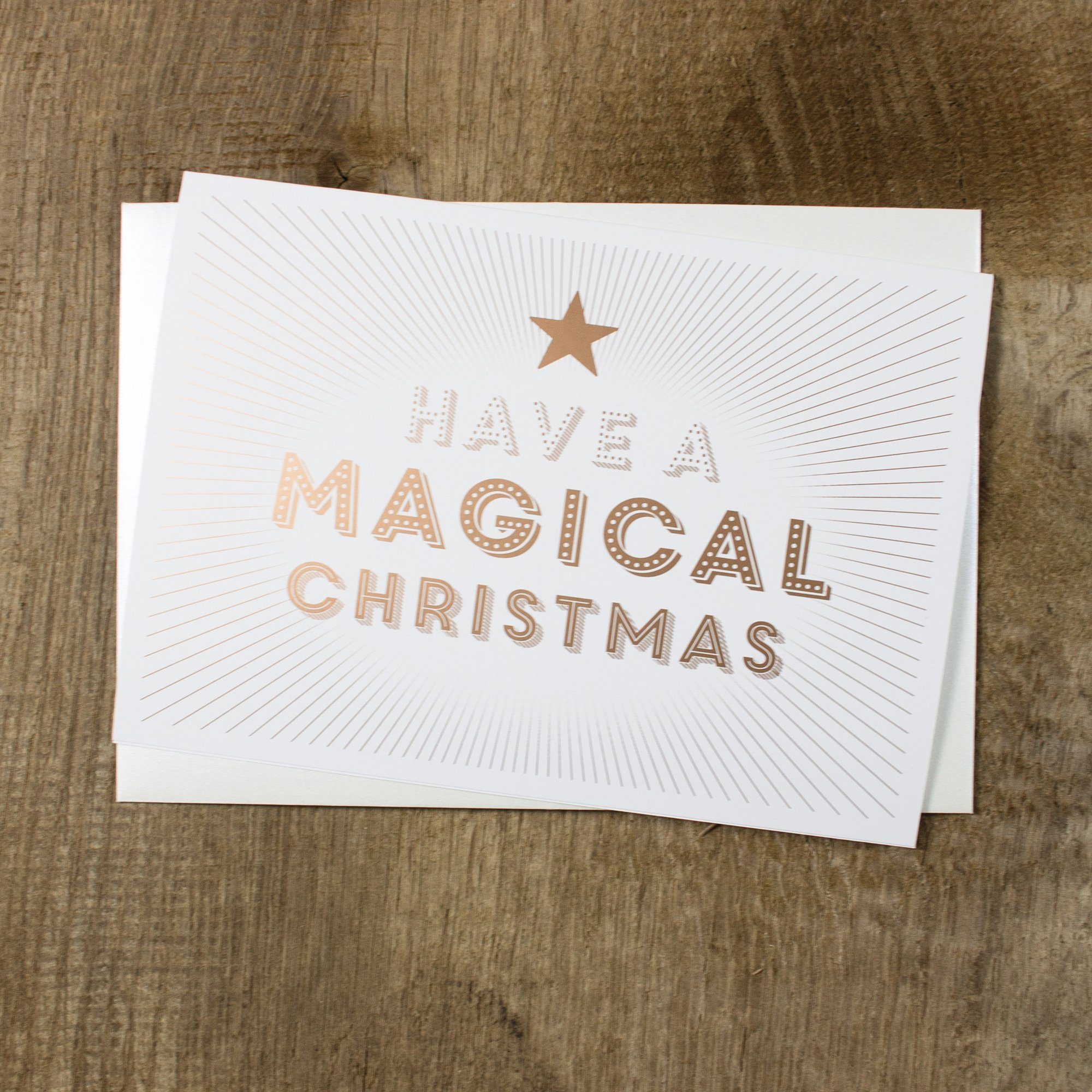 Bow & Hummingbird Grußkarten Grußkarte Magical Christmas (Umschlag in Weiß)