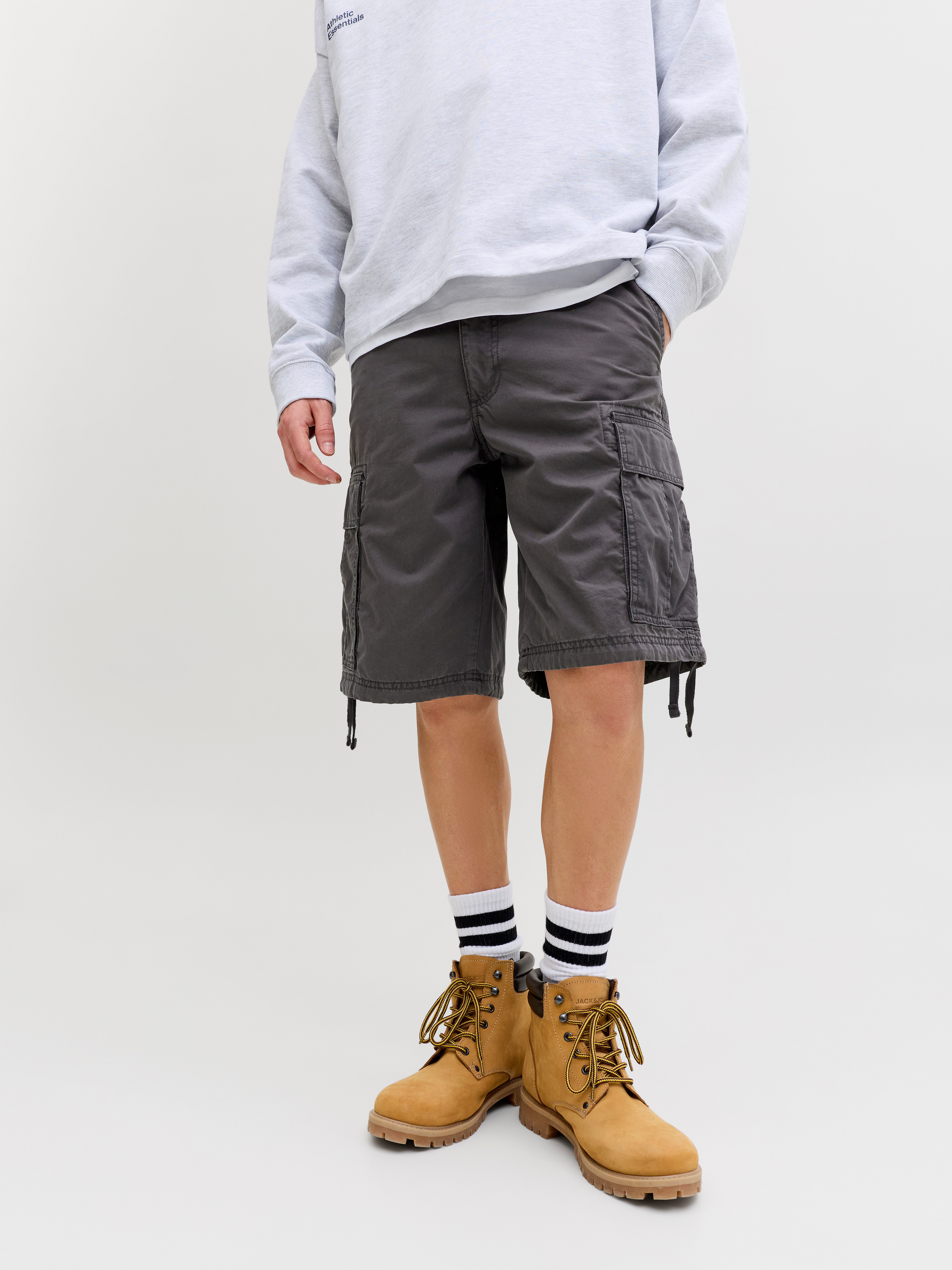 Jack & Jones Cargohose JPSTCOLE FRANK CARGO SHORT MID SN mit Seitentaschen