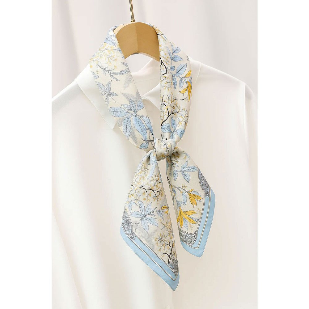 Vivi Idee Seidentuch 100% Maulbeerseide Halstuch Damen Tropische Blätter, Q günstig online kaufen