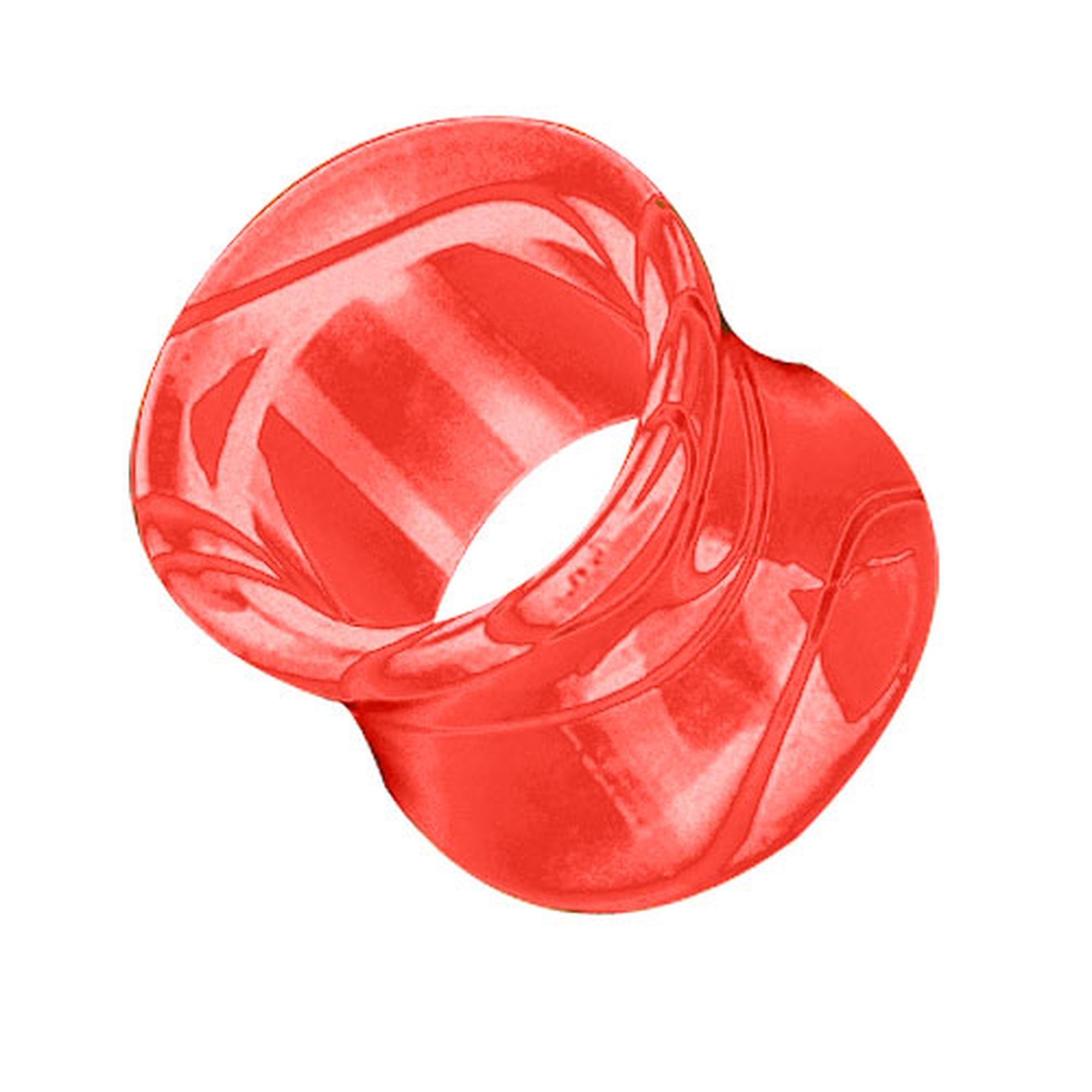 Piercing Taffstyle Kunststoff Marmor Rot UV Swirl, Ohr Tunnel Ohrpiercing Marmor Double Plug Plug UV Flesh Double Swirl Ear Flared Flared