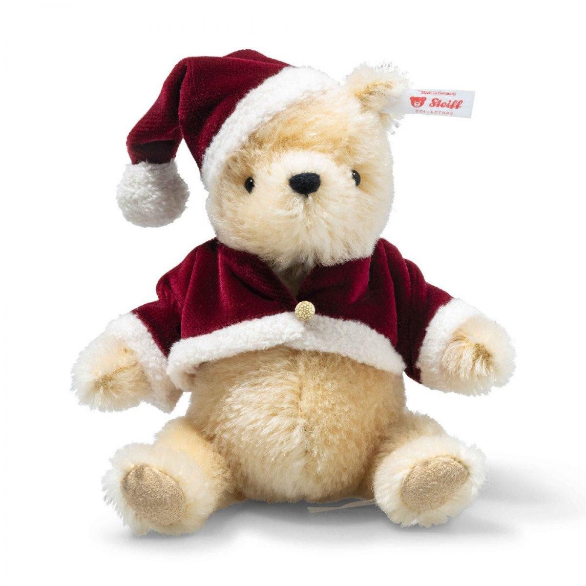 Steiff Dekofigur Stofftier Disney Winnie Puuh Christmas Blond (17 cm)