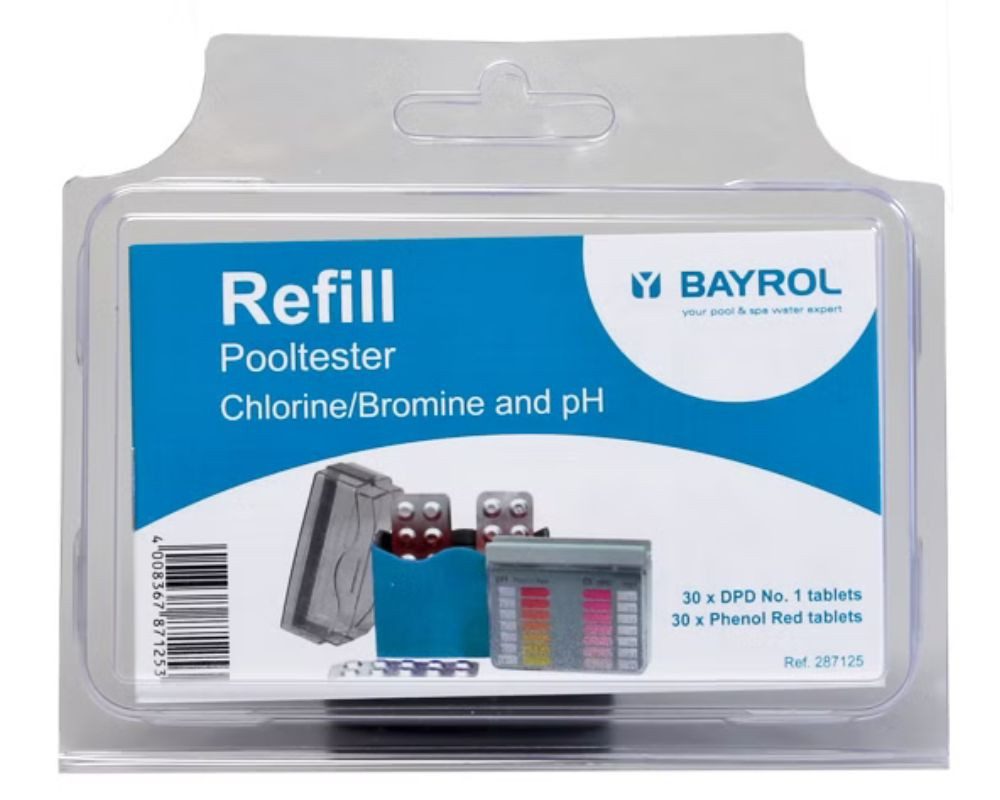 Pooltester Bayrol Pool-Tester Nachfüllpackung Chlor/Brom/pH