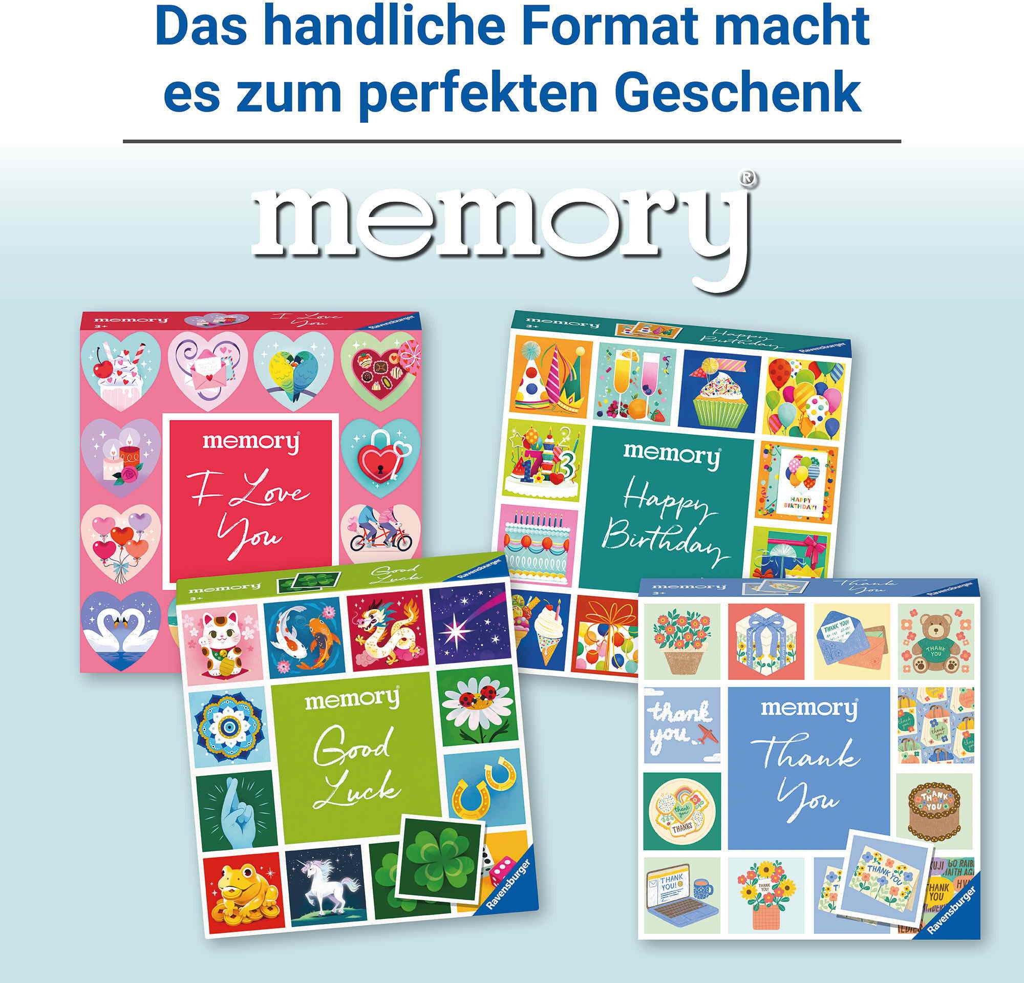 Ravensburger Spiel 48 Karten Kinderspiel Kartenlegespiel memory moments Good Luck 23488