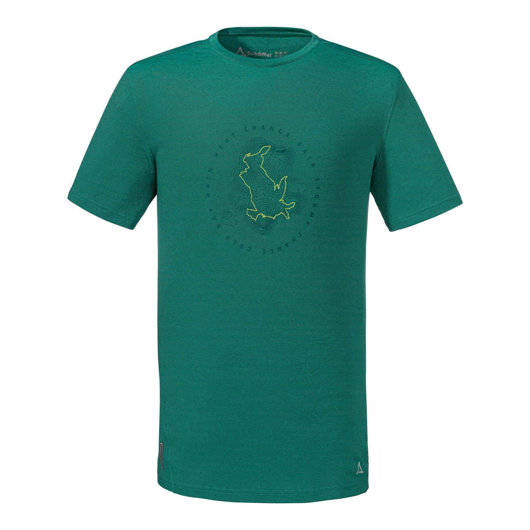 Schöffel T-Shirt Herren T-Shirt HOCHBERG (1-tlg) dunkelgrün (401)
