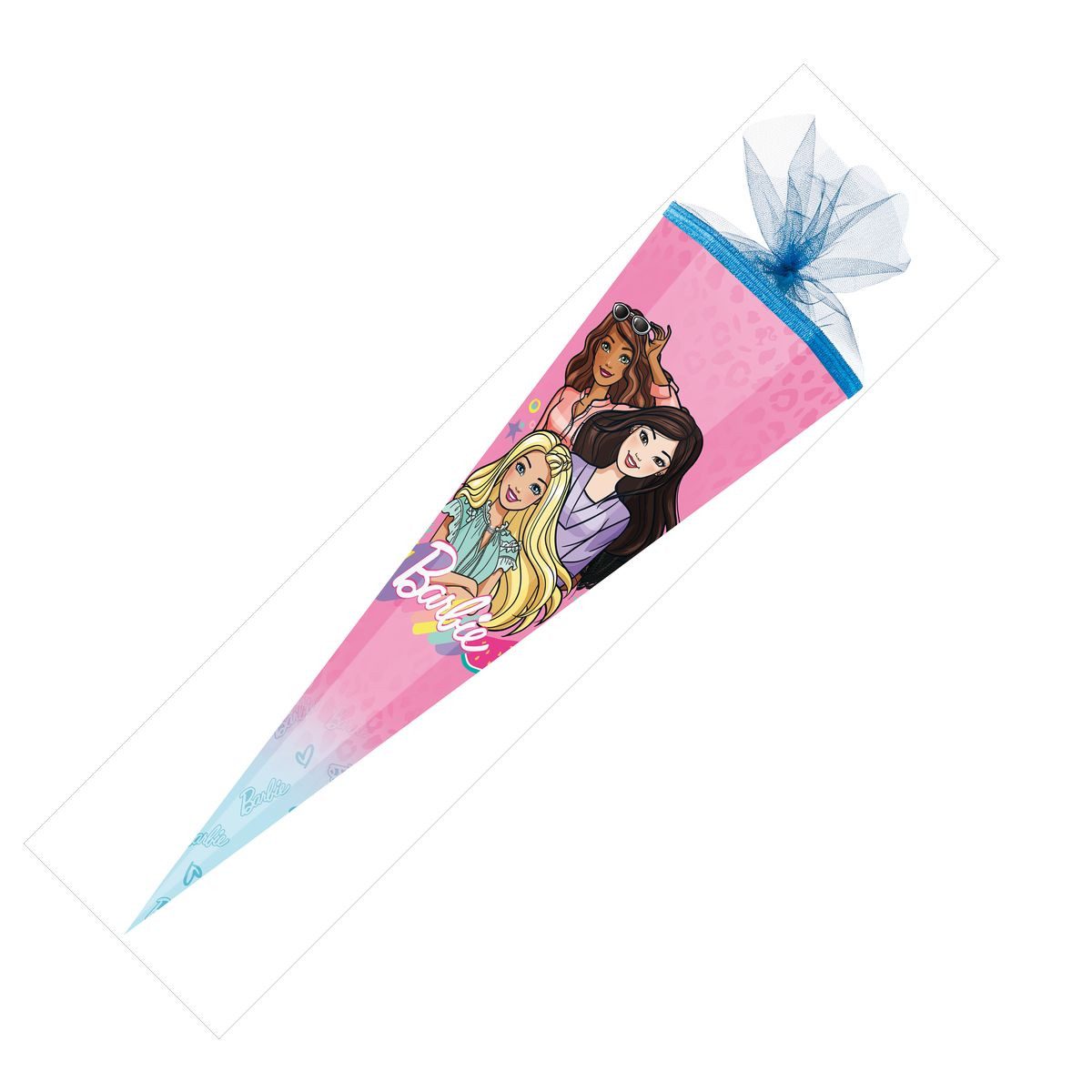 Nestler Schultüte Nestler Schultüte Barbie Girl eckig mit Tüllverschluss 85cm