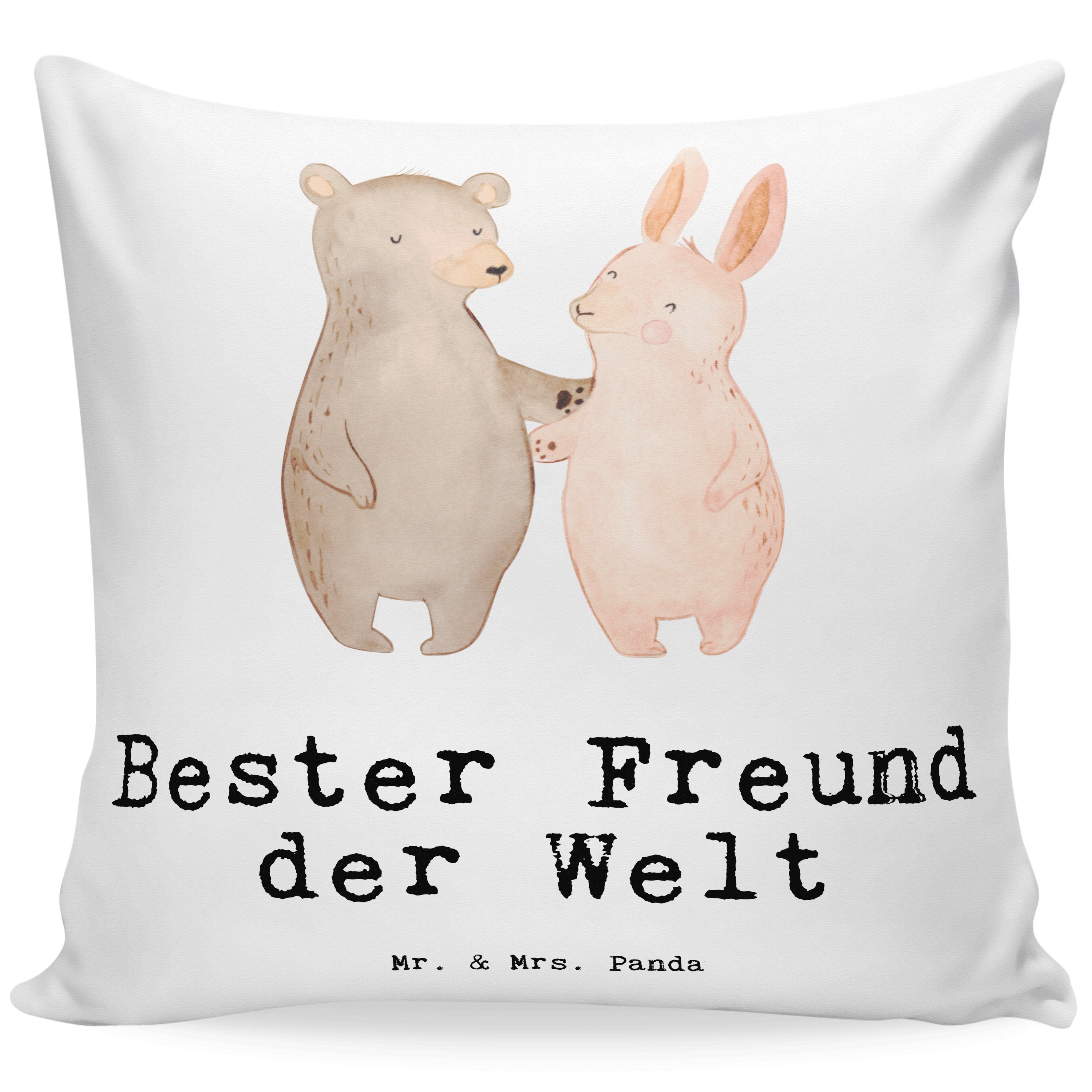 Mr. & Mrs. Panda Dekokissen Hase Bester Freund der Welt Weiß