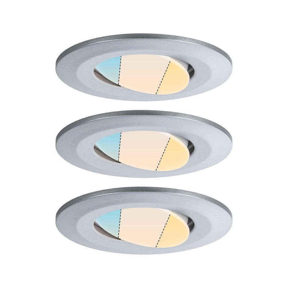 Paulmann LED Einbauleuchte LED Einbaustrahler Calla in Chrom-matt 3x 5,5W 1290lm IP65, keine Angabe, Leuchtmittel enthalten: Ja, fest verbaut, LED, warmweiss, Einbaustrahler, Einbauleuchte