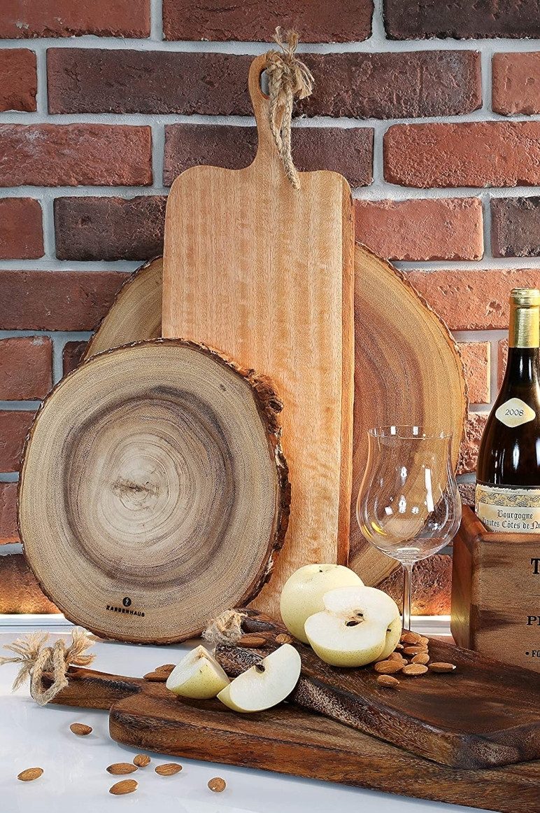 ZASSENHAUS Servierplatte Servierplatte Akazie 23 cm, Akazienholz, (Platten)