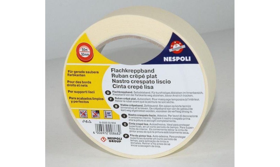 Kreppband Nespoli Flachkreppband 30 mm x 50 m