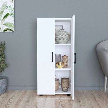 en.casa Beistellschrank »Åsnes« Allzweckschrank 108x49x32cm mit 3 Ablagen Weiß