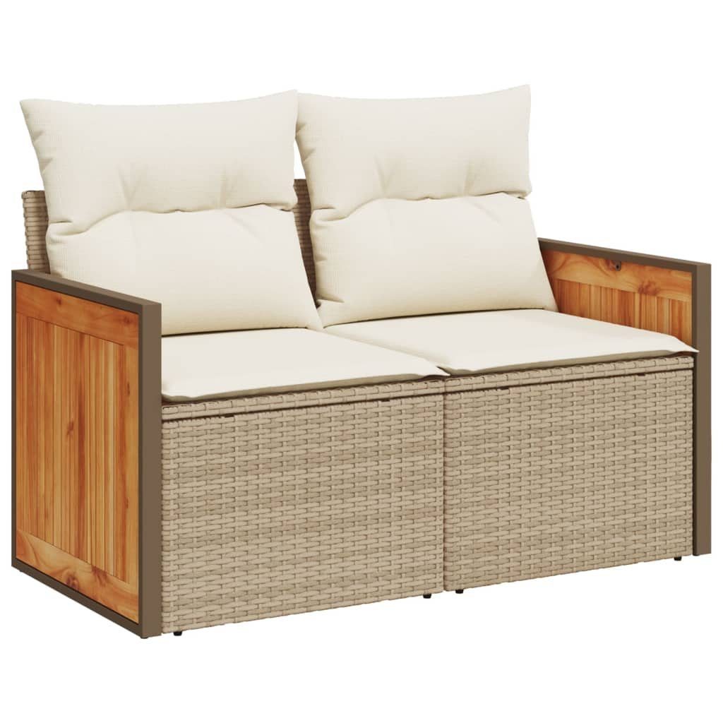vidaXL Loungesofa Gartensofa mit Kissen 2-Sitzer günstig online kaufen
