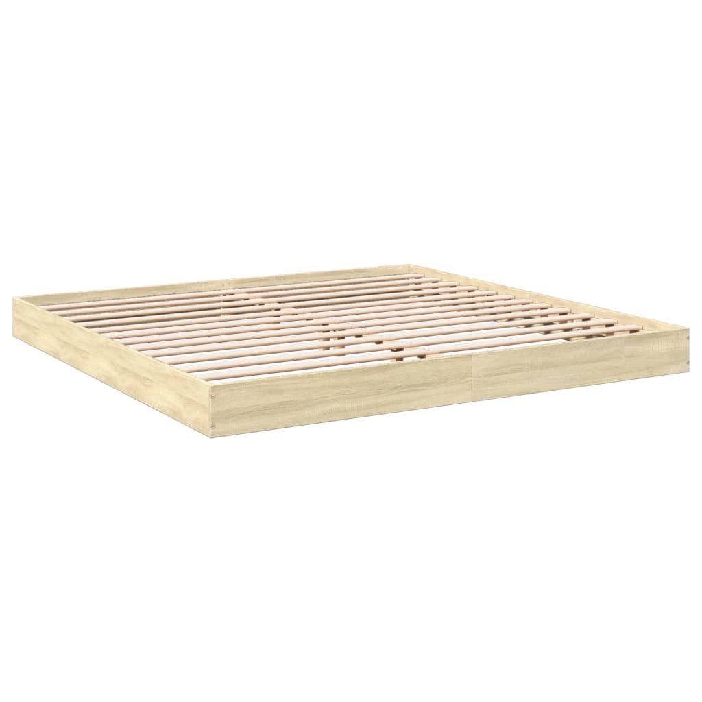 vidaXL Bettgestell, Bettrahmen Sonoma-Eiche 180x200 cm günstig online kaufen
