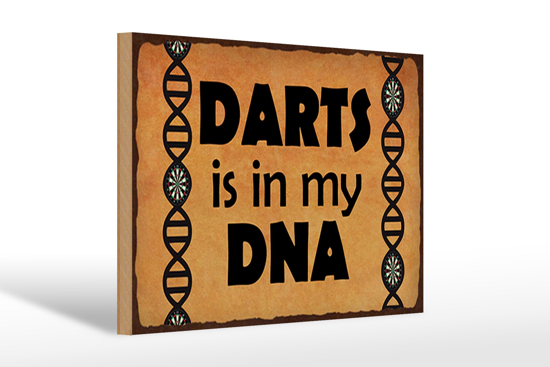 Holzbild Spruch 30x20cm Darts is in my DANN