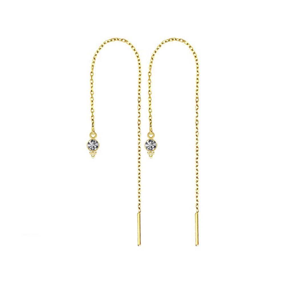 viva-adorno Paar Ohrhänger Durchzieher Ohrringe Kettenohrringe Ketten Kette günstig online kaufen