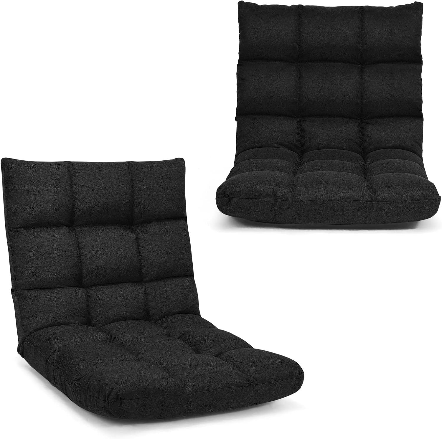 KOMFOTTEU Sessel Bodenstuhl, mit 14-Fach Verstellbarer Rückenlehne günstig online kaufen