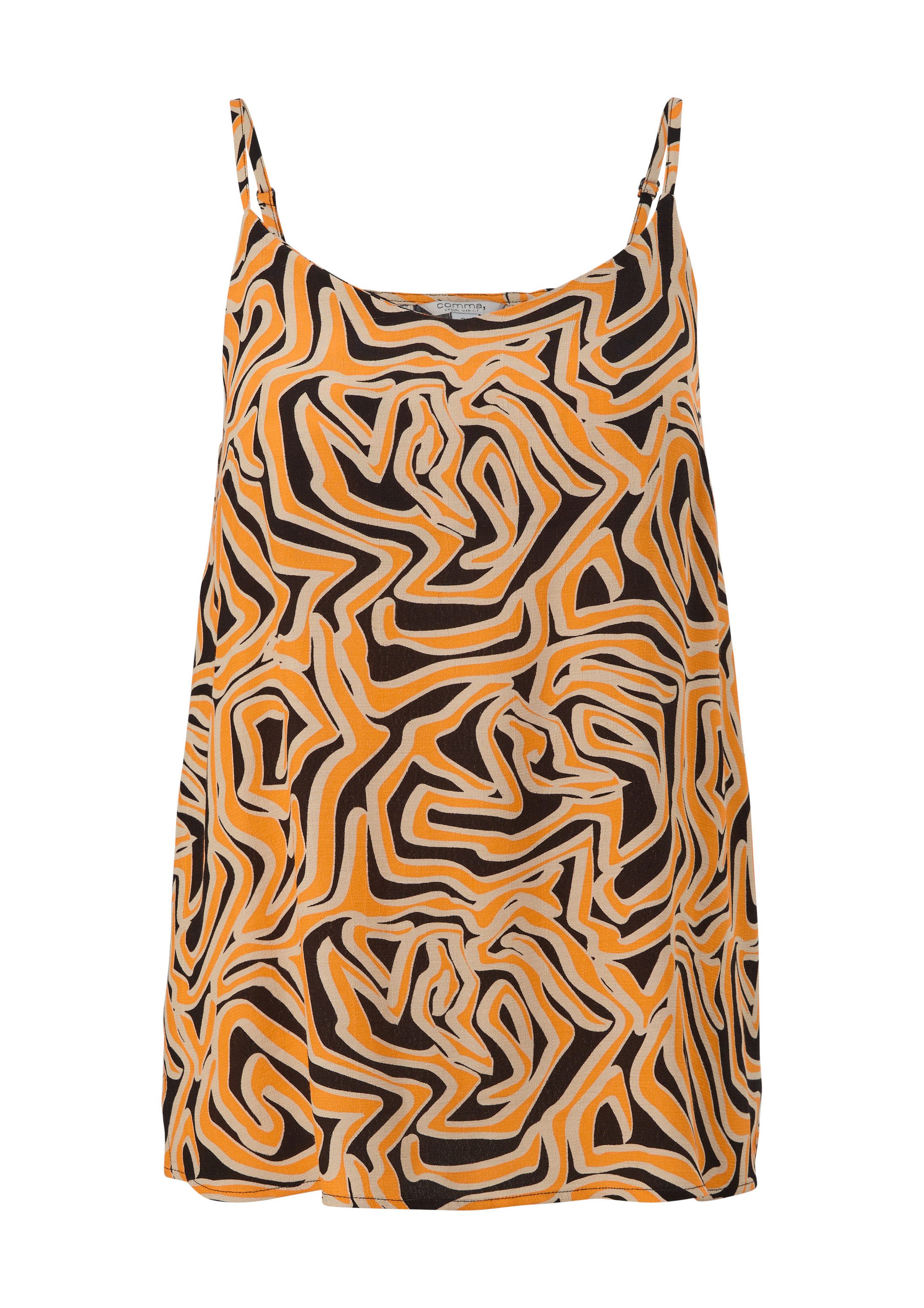 comma Blusentop Bluse Bluse mit Spaghettiträgern