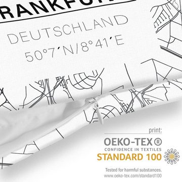 Kissenbezug, VOID (1 Stück), Frankfurt Maps Banken Deutschland Stadtplan Stadtkarte