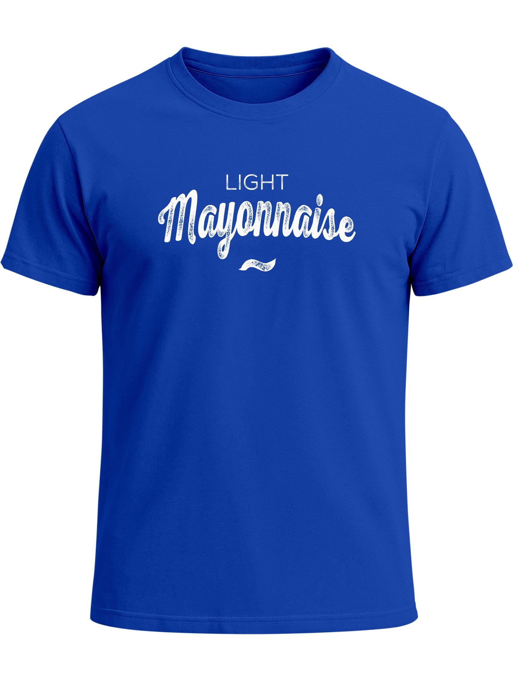 Print-Shirt Herren T-Shirt Light Mayonnaise Fasching Karneval Kostüm-Shirt