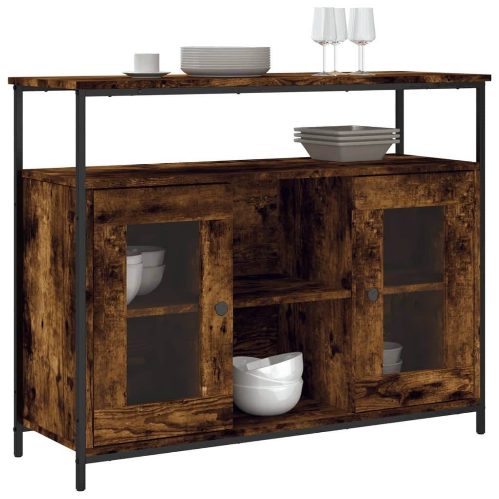 vidaXL Sideboard Sideboard Räuchereiche 100x35x80 cm Holzwerkstoff (1 St) günstig online kaufen