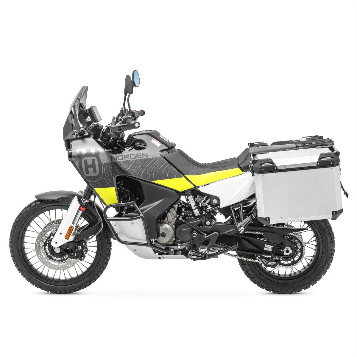Bagtecs Kofferset Motorrad Alukoffer Set / Aluminium Seitenkoffer # QP48 + Adapter silbe
