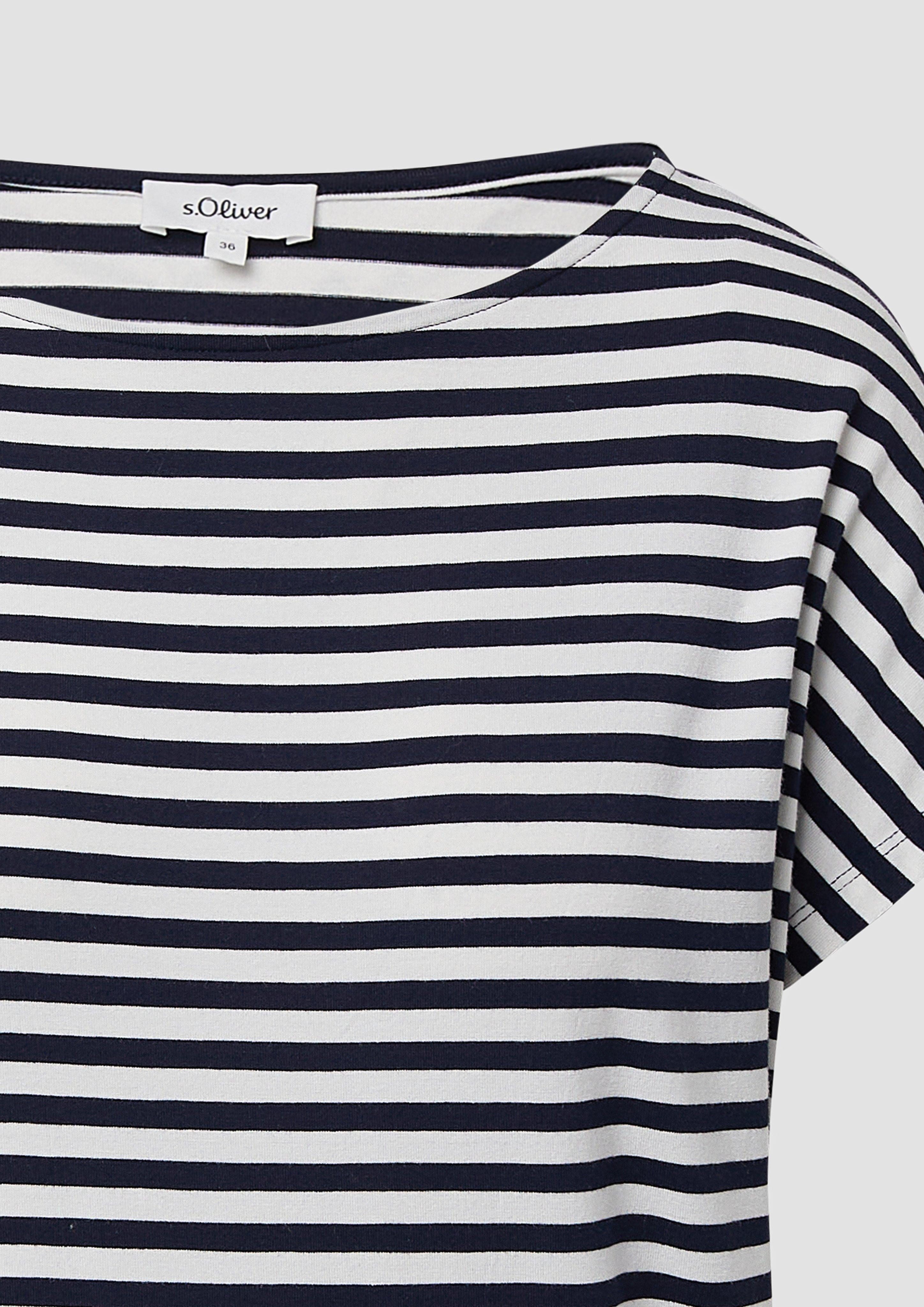 s.Oliver Shirttop Fließendes Jersey-Shirt mit überschnittenen günstig online kaufen