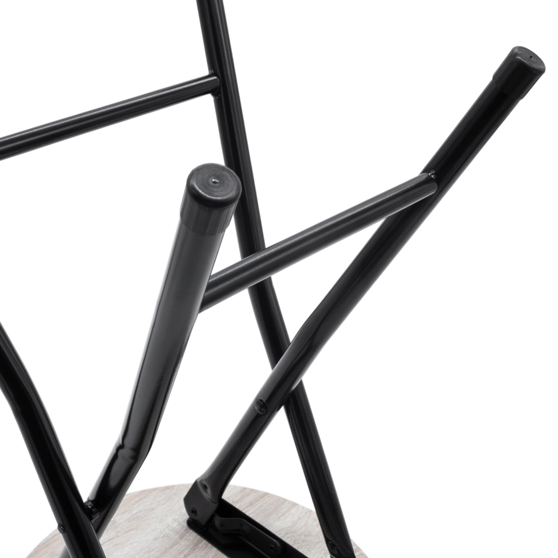 Spetebo Sitzhocker Holz Metall Klapphocker - 47 x 33 cm (Anzahl, 2 St., Stück), klappbar – Bild 4 von 5