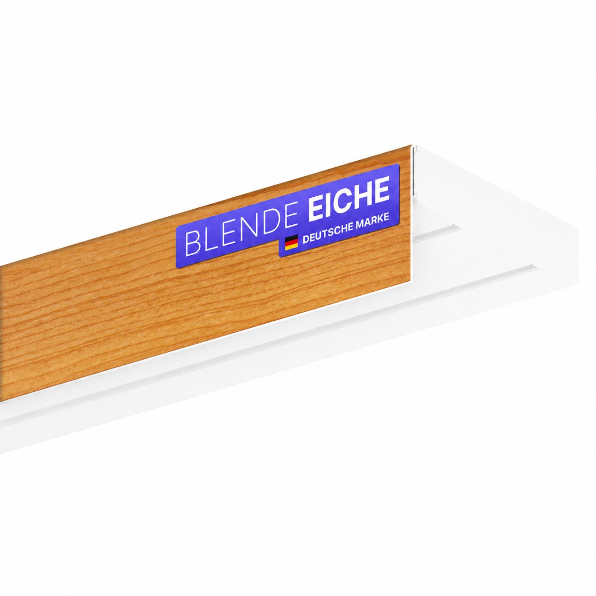 Bestlivings Gardinenschiene Blende für eine saubere Fensteroptik, geklemmt, Kunststoff, viele Farben & Holzoptiken, 5cm hoch, robust und flexibel, kürzbar