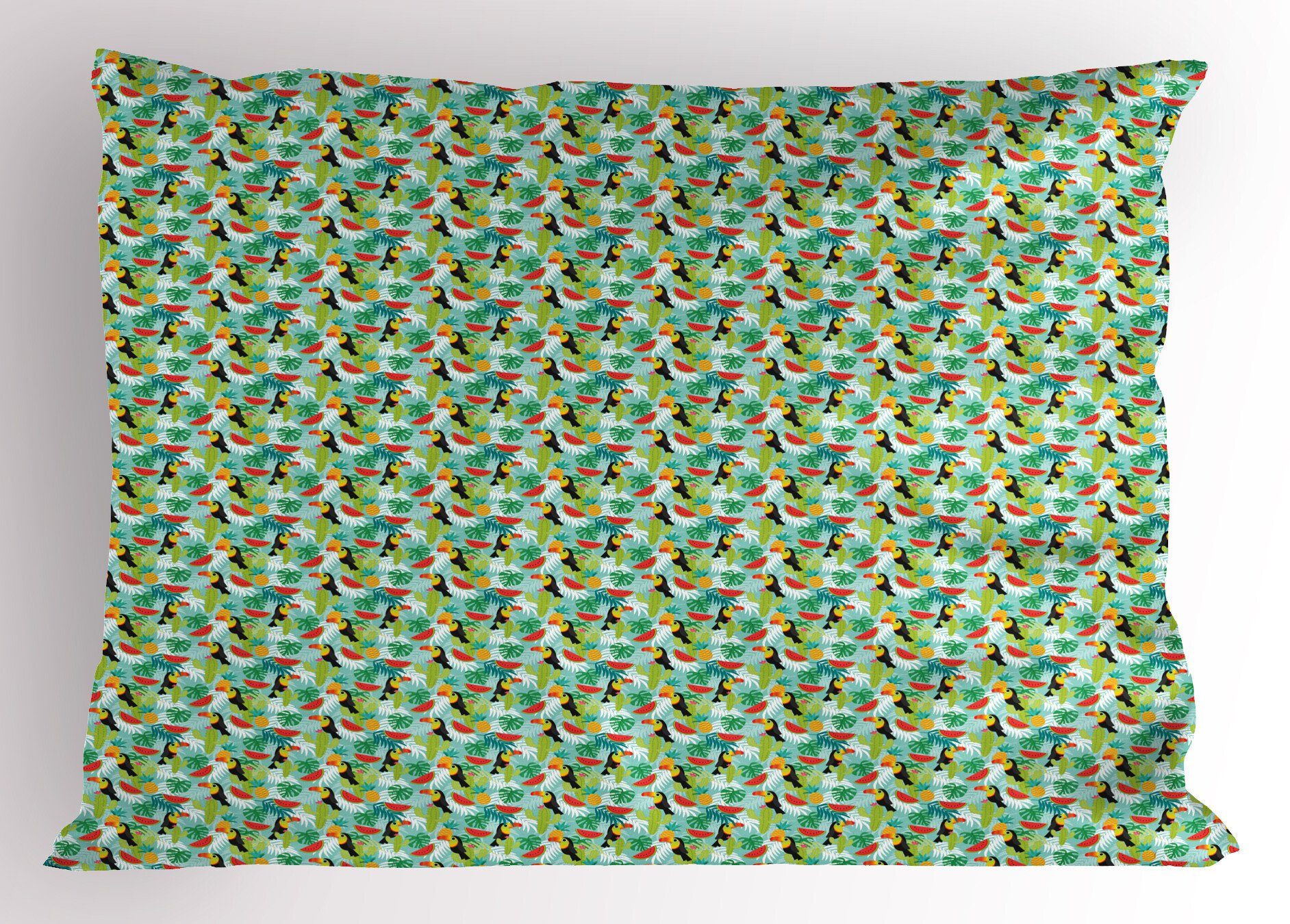 Size Summer Cactus Stück), Standard Forest (1 Gedruckter Print Kissenbezüge Abakuhaus Kopfkissenbezug, Dekorativer Birds