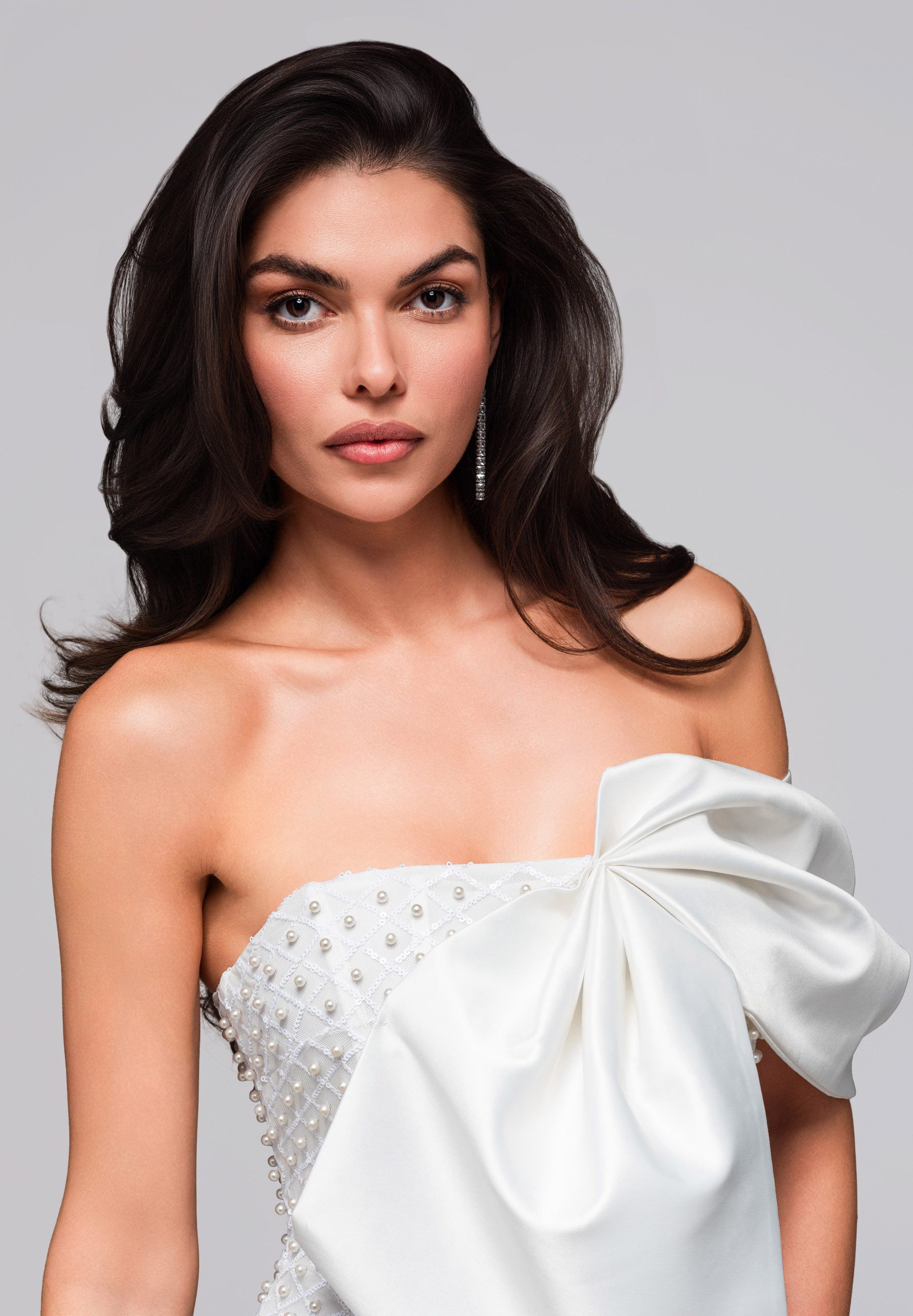 OMBRE Abendkleid Elegantes Abendkleid mit Schleife günstig online kaufen
