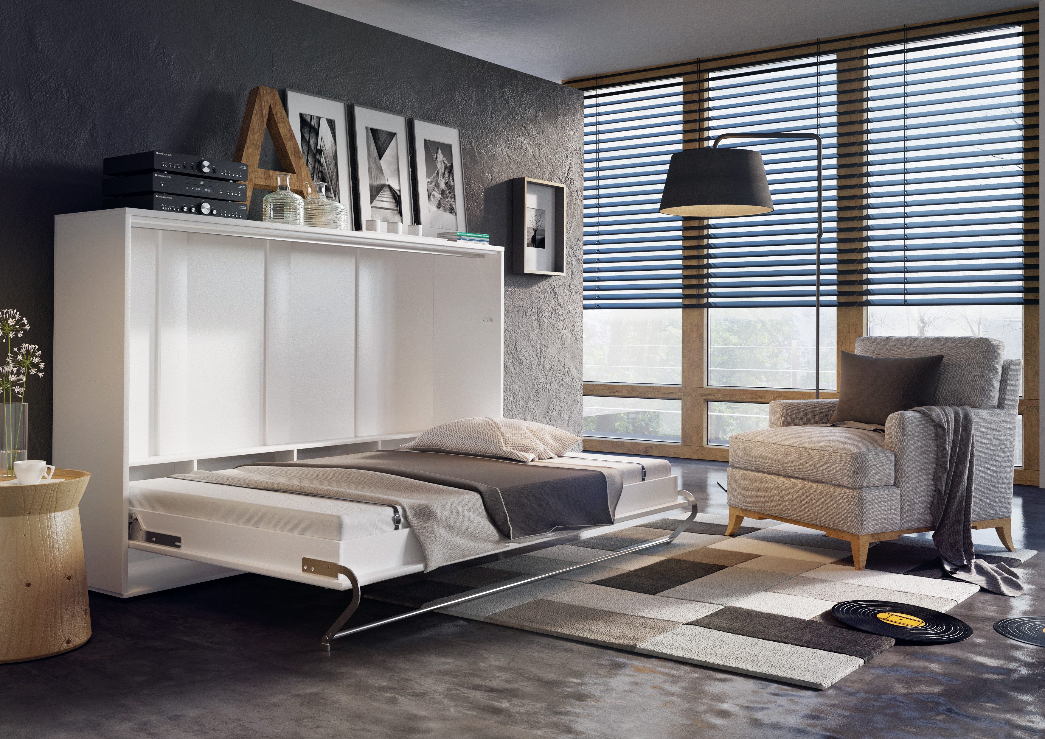 Compleo Schrankbett Horizontal Wandklappbett Lenart CONCEPT PRO, Schrankbett – Bild 3 von 5