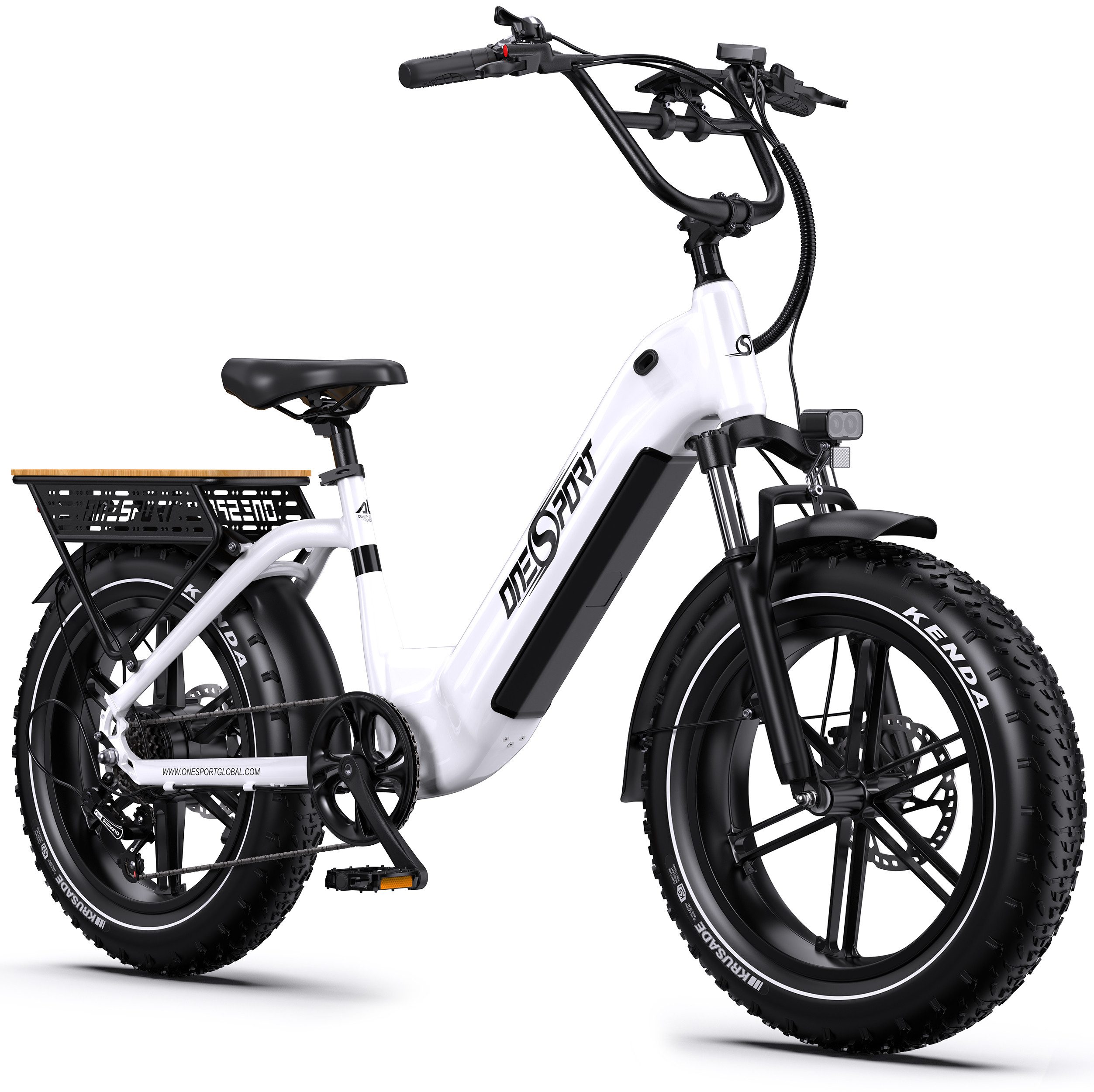 Onesport E-Bike Cityrad OT08 herren Elektrofahrrad 20× 4.0 Zoll 18AH 48V 864WH damen, 7 Gang Shimano, Kettenschaltung (Shimano 7-Gang), Heckmotor, 864 Wh, Cityrad 7 Gang Shimano, hydraulischen Scheibenbremse, Kettenschaltung