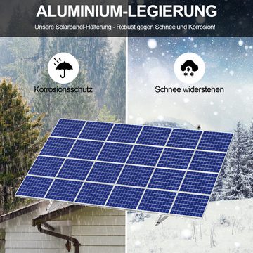 Clanmacy Solarpanel Halterung 104cm Faltbar Solarmodul-Halterung 2x/4x Solarmodul-Halterung