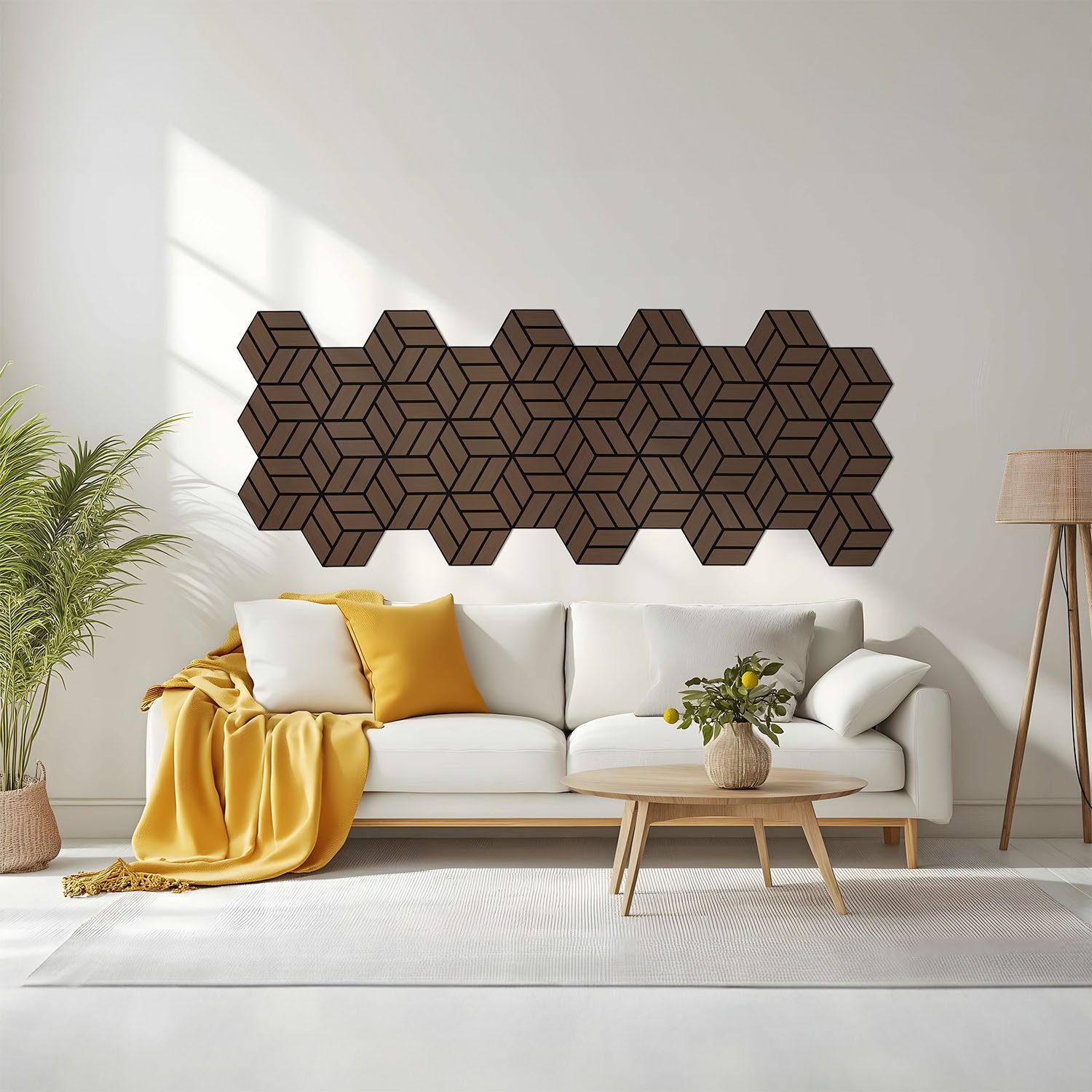 Homestyle4u Wandpaneel je 30x26 Hexagon Akustikpaneele günstig online kaufen