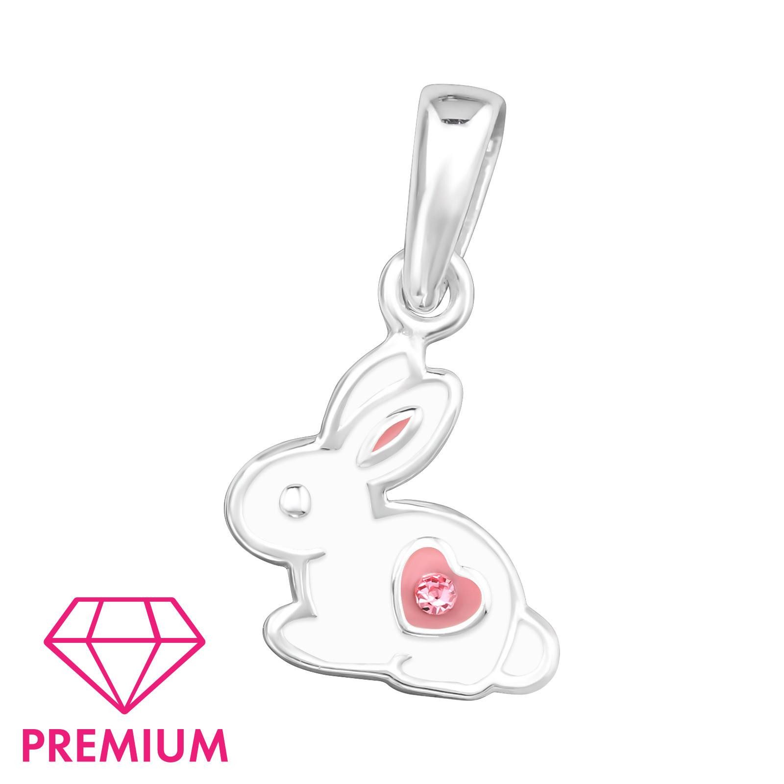 Monkimau Kettenanhänger Hase Kinder Premium Kettenanhänger 925 Silber Geschenk, Hypoallergen