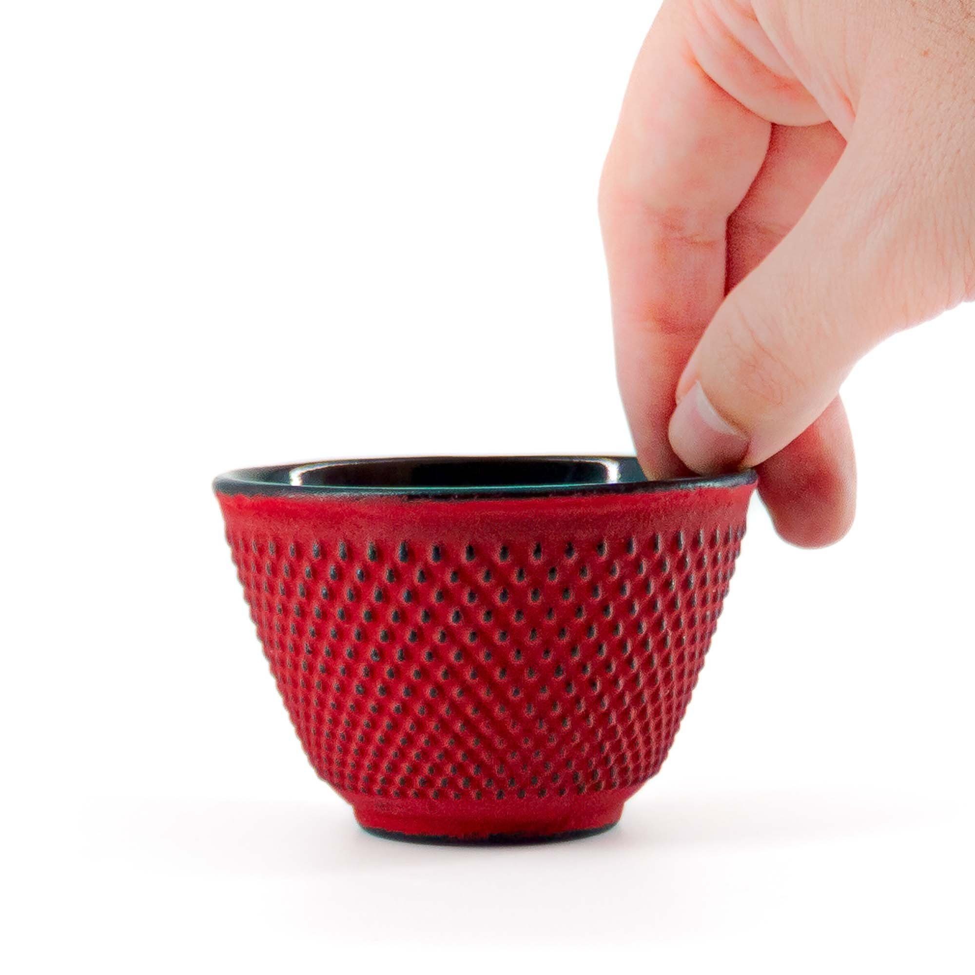 teayumi Tasse ARARE Tetsunoyunomi Gusseisentasse 120 ml Rot