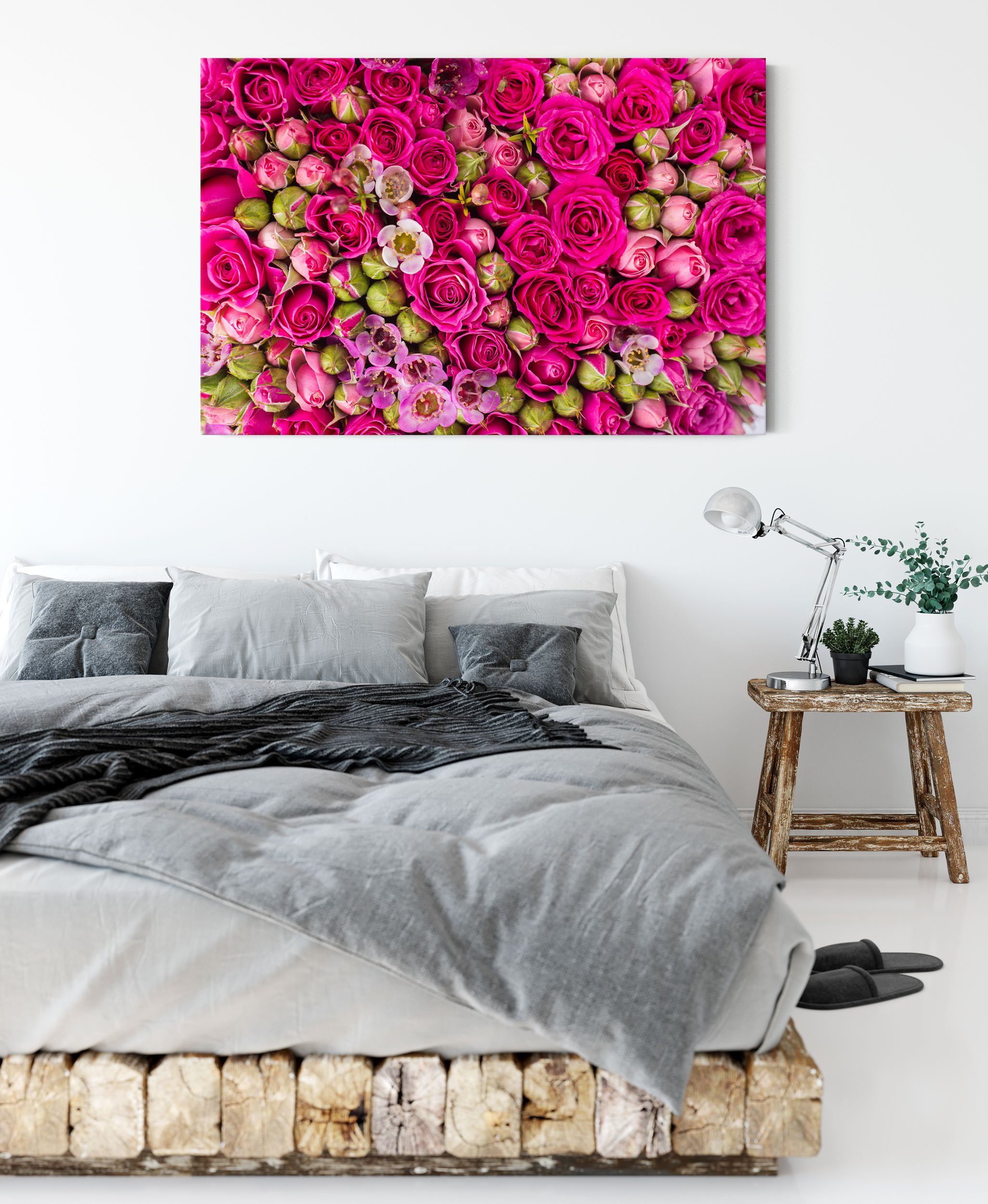 Pixxprint Leinwandbild Blumen, Blumen (1 St), Leinwandbild fertig bespannt, inkl. Zackenaufhänger