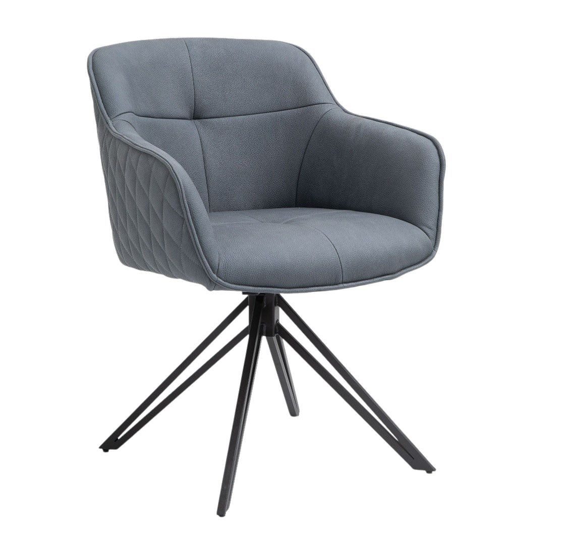 SAM® Esszimmerstuhl Rocco, mit Armlehnen, Stoffbezug, Metallgestell, Drehbarkeit 180 Grad