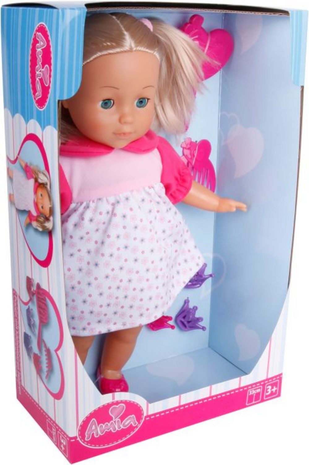 Puppen Accessoires-Set Amia Puppe mit Haar, 33 cm, inklusive Zubehör