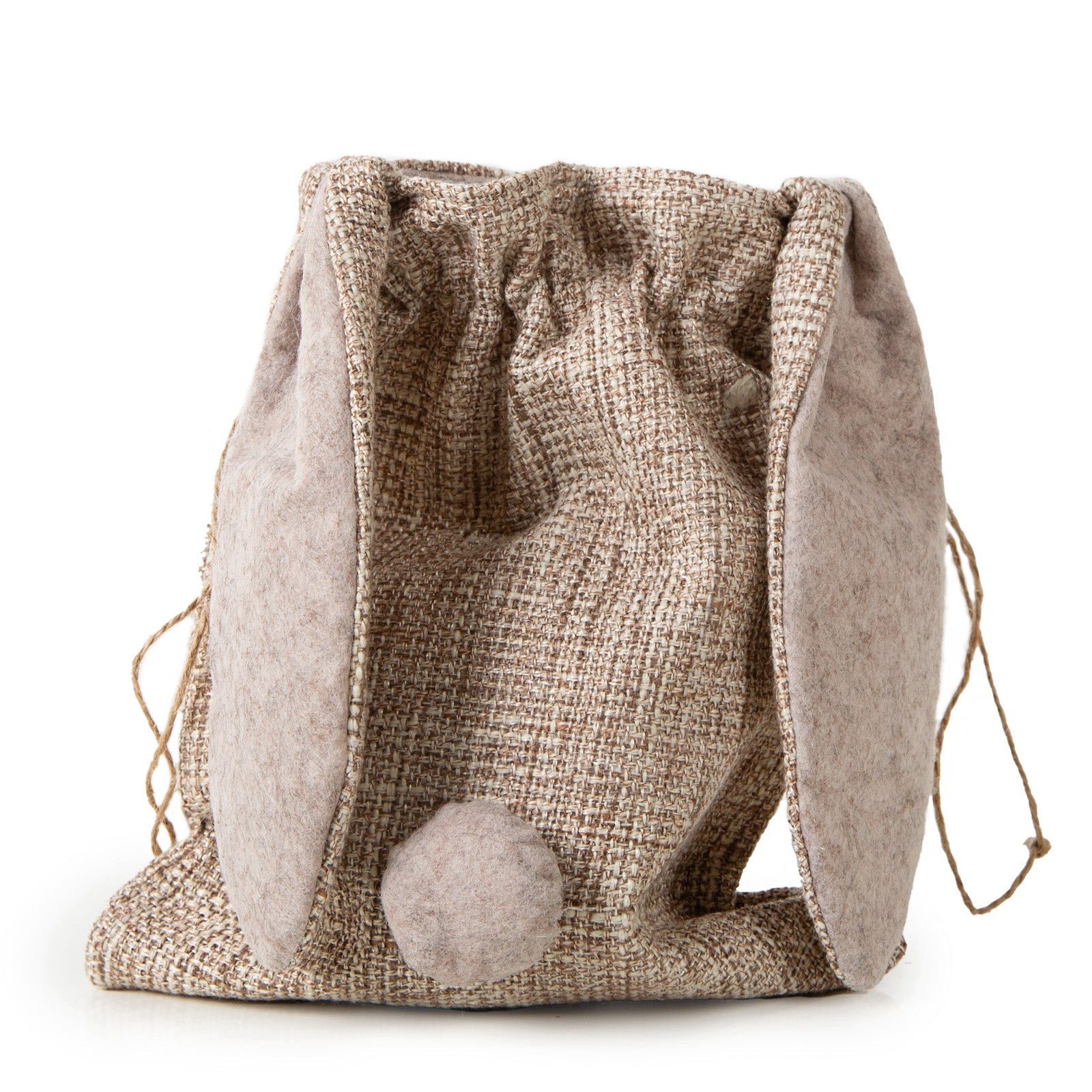 Logbuch-Verlag Dekofigur Ostersäckchen Hase zum Befüllen - Stoff natur braun Osternest für