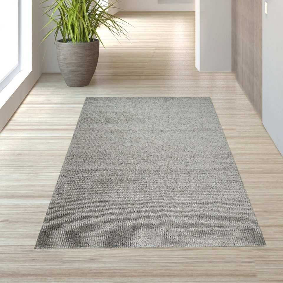 Teppich Naturteppich in Grau & Beige, TeppichHome24, rechteckig, Höhe: 5 mm