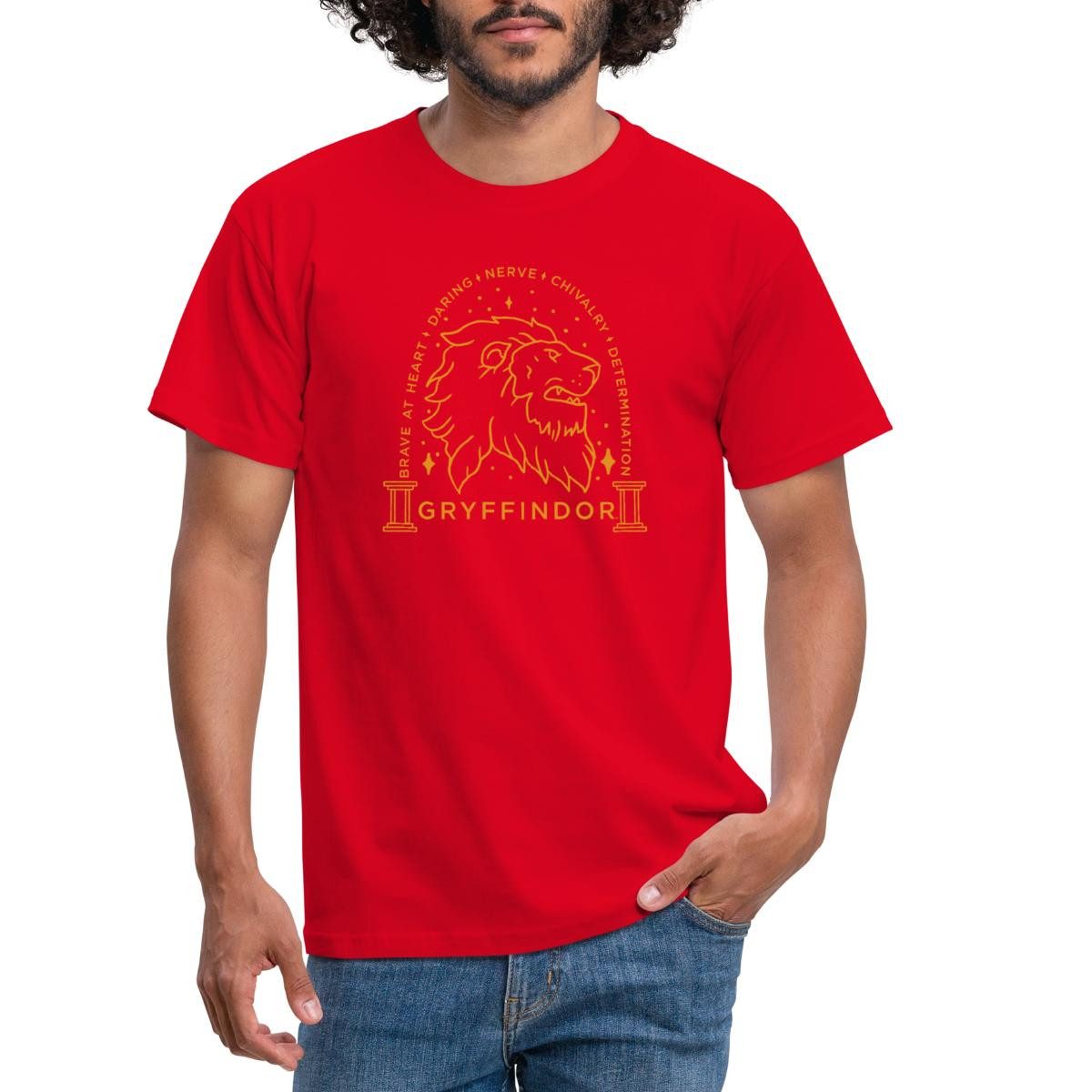 Spreadshirt T-Shirt Harry Potter Gryffindor Löwe Männer T-Shirt (1-tlg)