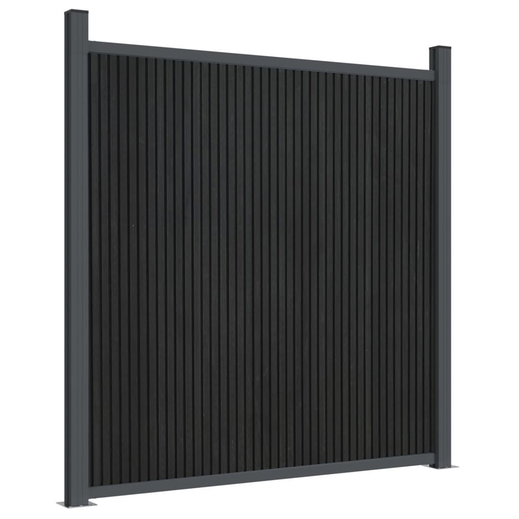 vidaXL Gartenzaun, Zaunelement WPC Grau 180x186 cm