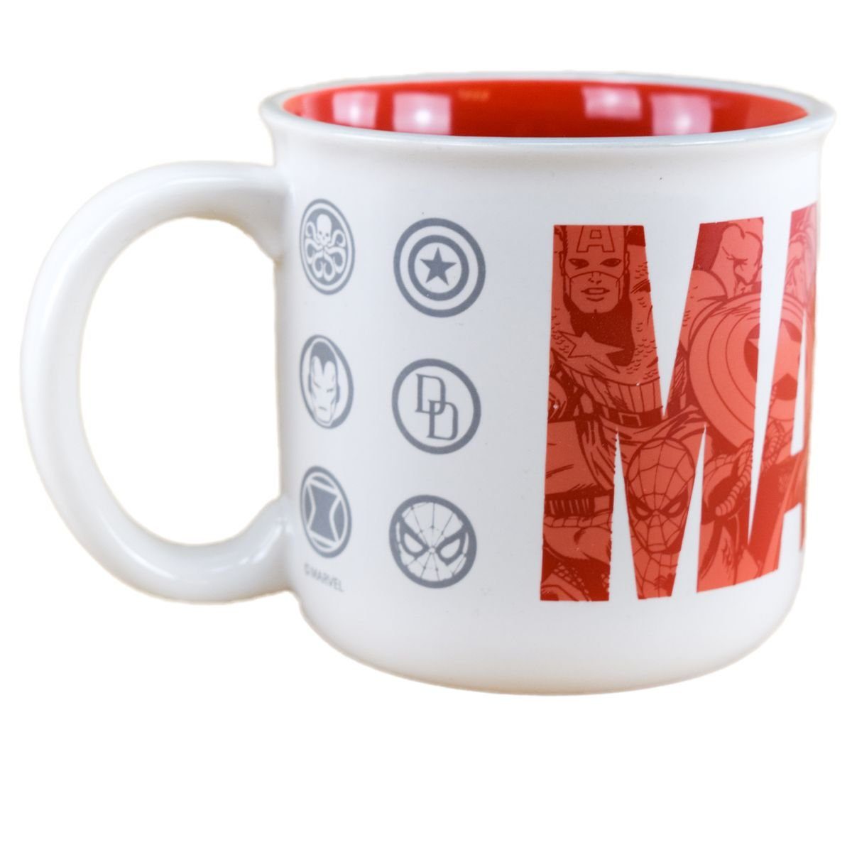 Rot Keramik, Design Tasse Geschenkkarton Marvel Weiß / ca. Tasse, ml authentisches im Stor 400 Frühstückstasse