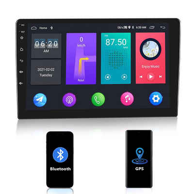 Hikity 10.1 Zoll 2 DIN Android Touchscreen Mit GPS Navigation Bluetooth Autoradio (Wifi FM Radio)