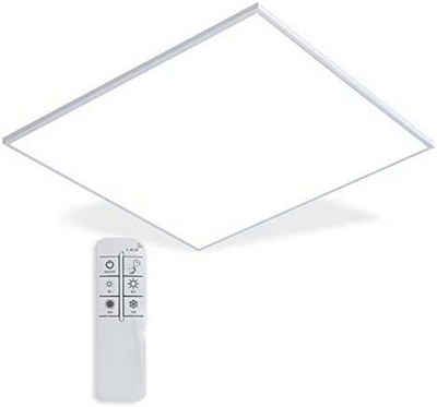 TEUTO Licht LED Panel LED Panel 62cm, mit Fernbedienung, dimmbar, 42W, 2700-6500K, 3800lm, LED fest integriert, Tageslichtweiß, Warmweiß, Neutralweiß, LED Deckenleuchte, LED Deckenlampe, LED Einlegeleuchte