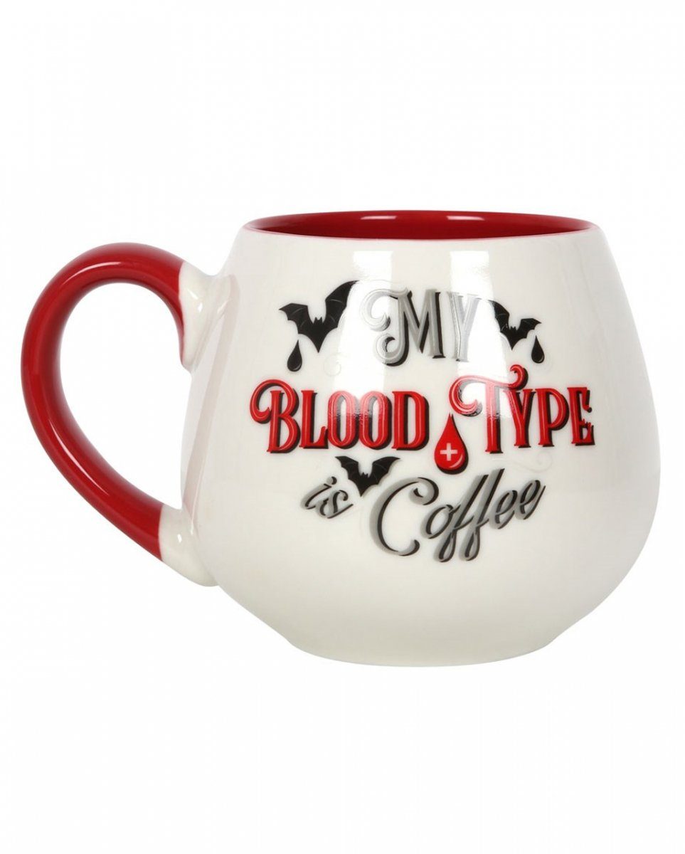Horror-Shop Geschirr-Set ";My Blood Type is Coffee"; Kaffeebecher, Keramik