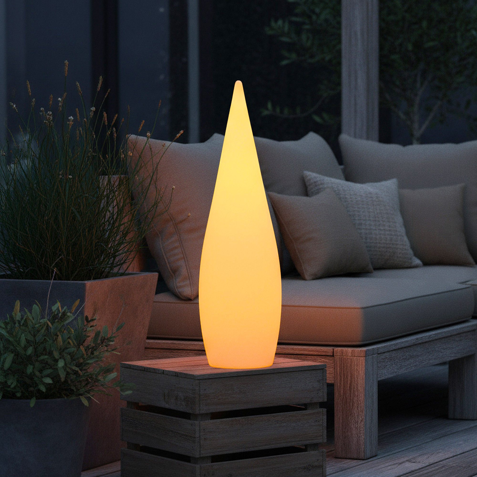 Arnusa LED Stehlampe Moderne Lampe mit Farbwechsel und Fernbedienung RGB Akku kabellos, Farbwechsel, LED fest integriert, 16 Leuchtfarben und 4 Farbwechselprogr – Bild 5 von 5
